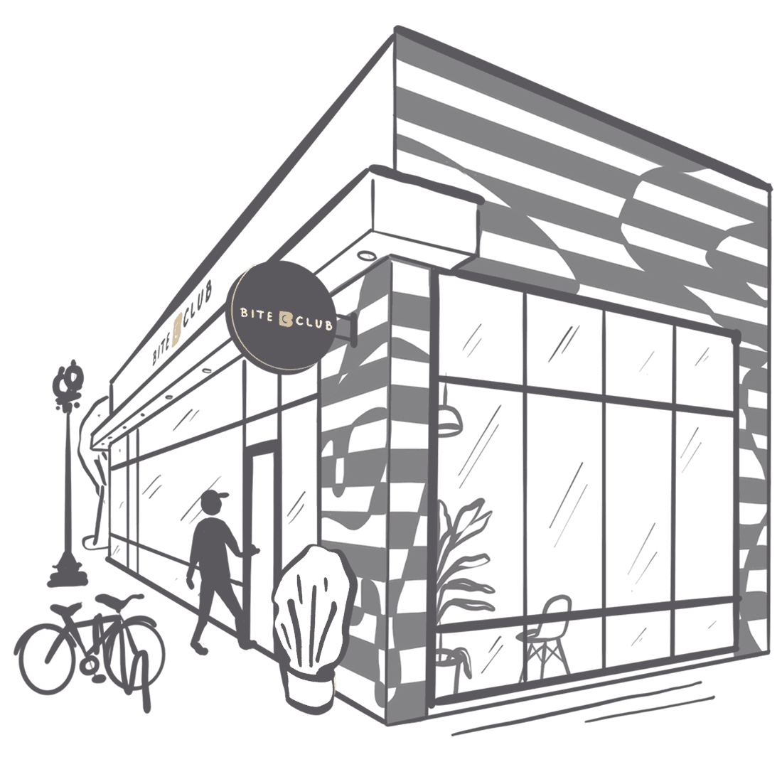 dental office exterior illustration in bucktown neighborhood